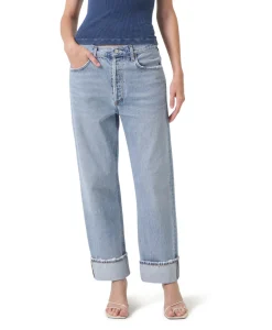 Dames Agolde Broeken*Jeans Fran Jean Blauw