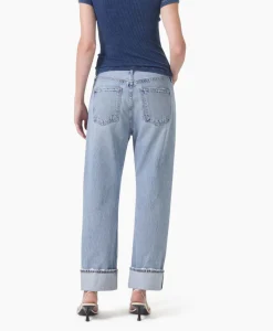 Dames Agolde Broeken*Jeans Fran Jean Blauw