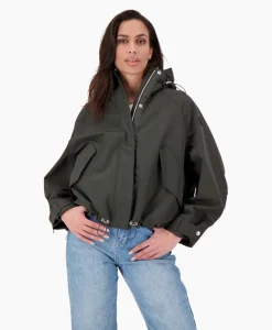 Dames Airforce Jassen*Jack Oversized Softshell Zwart