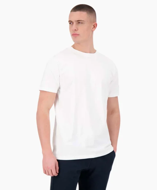 Heren Airforce T-Shirts*T-Shirt Korte Mouw Garment Dyed Wit
