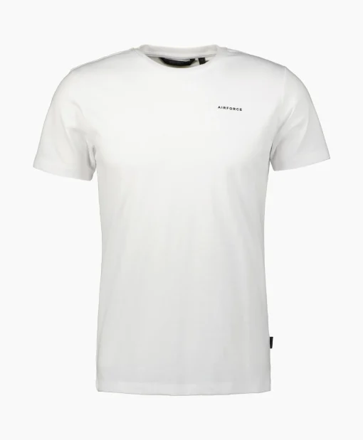 Heren Airforce T-Shirts*T-Shirt Korte Mouw Basic Wit