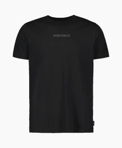 Heren Airforce T-Shirts*T-Shirt Wording/Logo Zwart