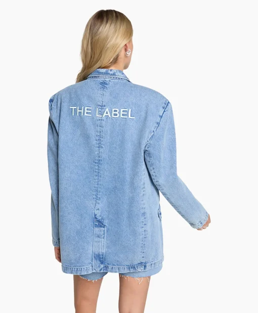 Dames Alix The Label Blazers*Blazer Woven Denim Blauw
