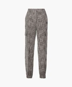 Dames Alix The Label Broeken*Cargobroek Woven Boucle Cargo Zwart