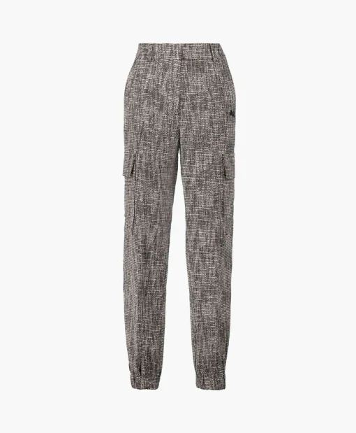 Dames Alix The Label Broeken*Cargobroek Woven Boucle Cargo Zwart
