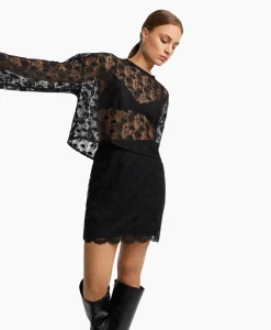Dames Alix The Label Rokken*Minirok Ladies Woven Lace Mini Zwart