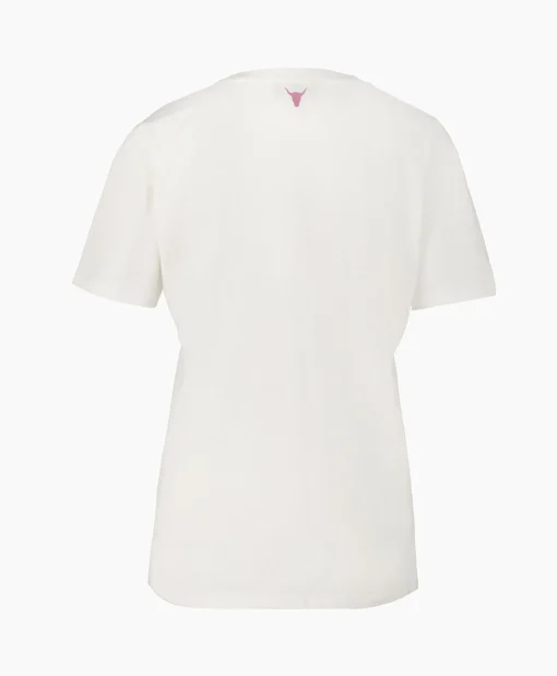 Dames Alix The Label T-Shirts & Tops*T-Shirt Korte Mouw Knitted Alix Heart Off White