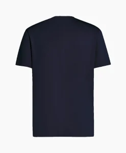 Heren Alpha Tauri T-Shirts*T-Shirt Korte Mouw Ata Janso Blauw