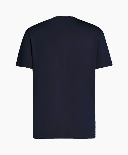 Heren Alpha Tauri T-Shirts*T-Shirt Korte Mouw Ata Janso Blauw