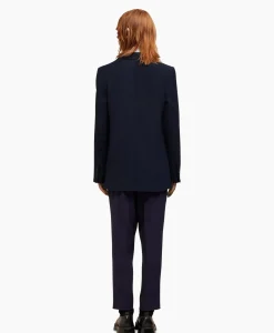 Heren Ami Paris Jassen*Jack Two Buttons Wool Viscose Twill Donker Blauw