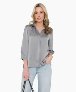 Dames Anna Van Toor Blouses*Blouse 32A05-03274 Zilver