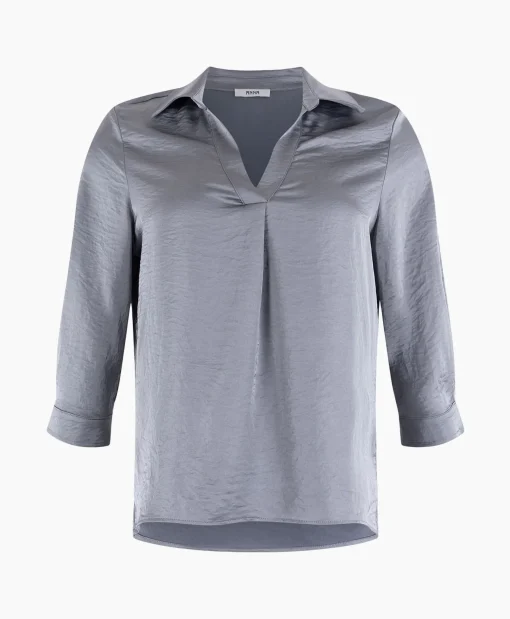 Dames Anna Van Toor Blouses*Blouse 32A05-03274 Zilver