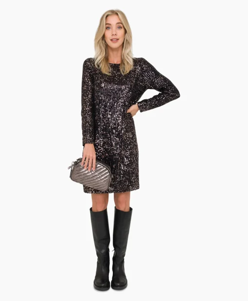 Dames Anna Van Toor Jurken*Jurk 74A06-03642 Zwart
