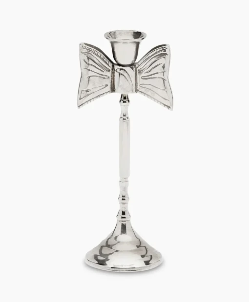 Lifestyle Anna+nina Lifestyle*Accessoires Lady Bow Candle Holder Zilver
