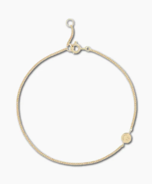 Dames Anna+nina Sieraden*Armband Smiley Bracelet Silver Goldplated Goud