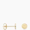 Dames Anna+nina Sieraden*Oorbellen Single Smiley Stud Silver Goldplated Goud
