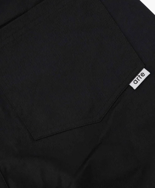 Heren Arte Antwerp Broeken*Broek Nylon Double Knee Pocket Zwart