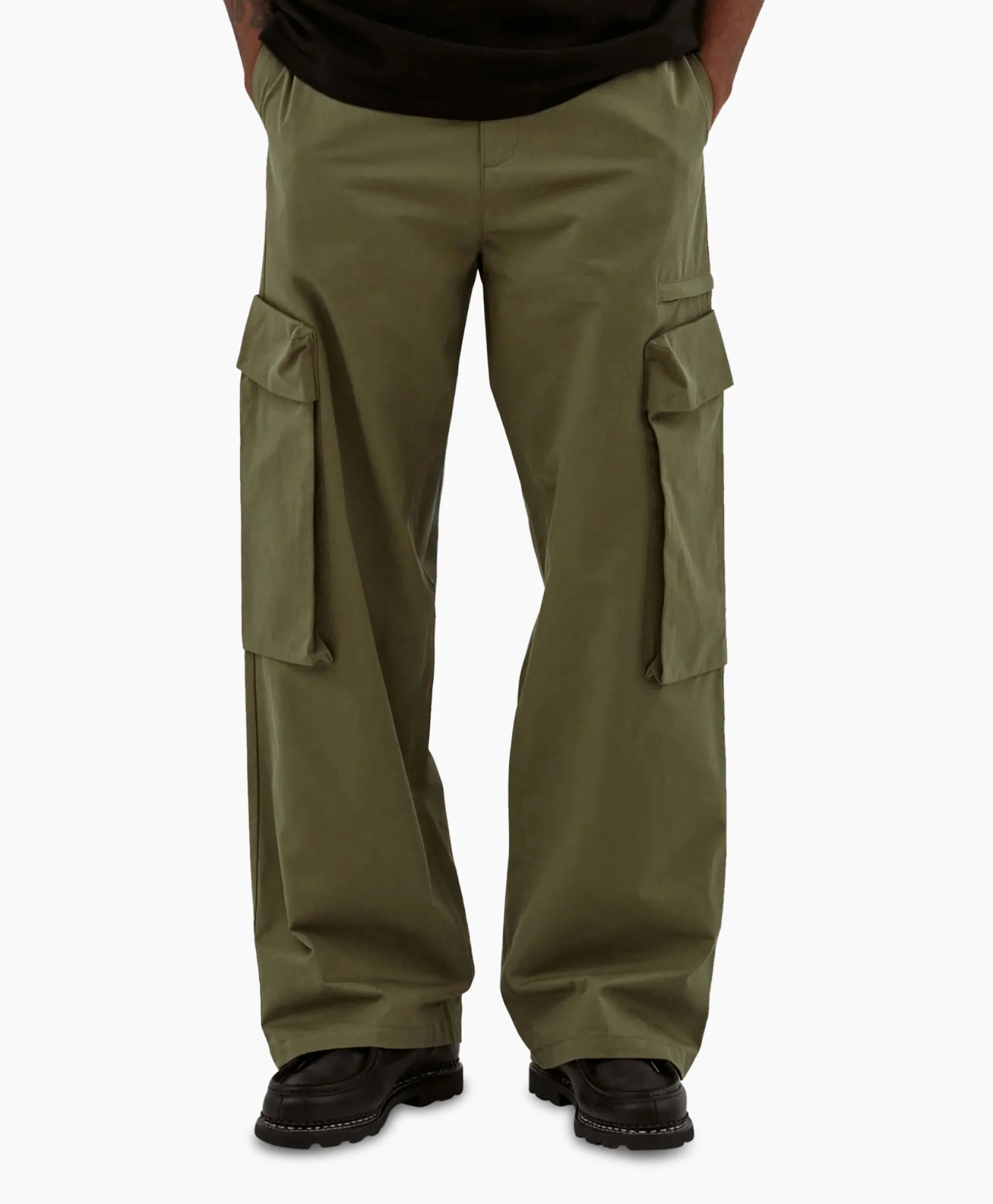 Heren Arte Antwerp Broeken*Broek Oversize 3D Pocket Donker Groen