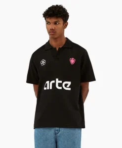 Heren Arte Antwerp T-Shirts*T-Shirt Korte Mouw Basic Futebol Zwart