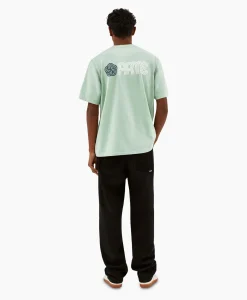 Heren Arte Antwerp T-Shirts*T-Shirt Korte Mouw Circle Flower Back Front Print Groen
