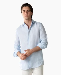 Heren Aurelien Overhemden*Overhemd Seaside Shirt Licht Blauw