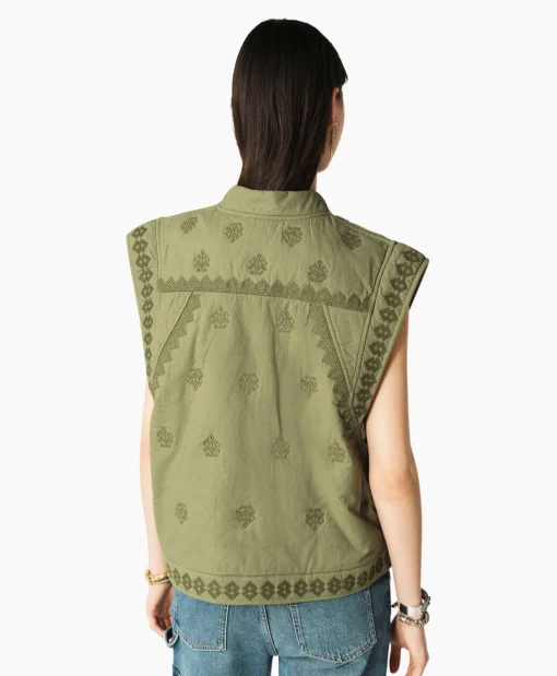 Dames Ba&sh Gilets*Ba&Sh Gilet Mina Khaki
