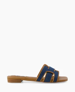 Dames Bibi Lou Sandalen*Sandaal Zonder Hak Leather + Linnen Bruin