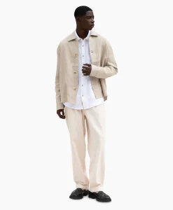 Heren Bram's Fruit Jassen*Bram's Fruit Overshirt Linen Beige