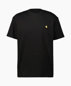 Heren Carhartt Wip T-Shirts*T-Shirt S/S Chase Cotton Zwart