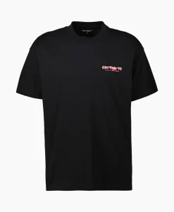 Heren Carhartt Wip T-Shirts*T-Shirt S/S Ink Bleed Organic Cotton Zwart