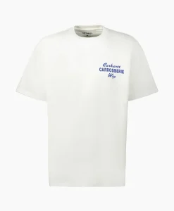 Heren Carhartt Wip T-Shirts*T-Shirt S/S Mechanics Organic Cotton Wit