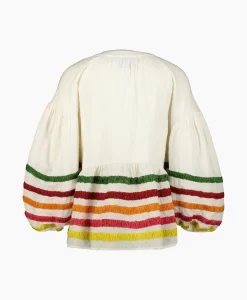 Dames Chufy Blouses*Blouse Liberty Embroidered Off White