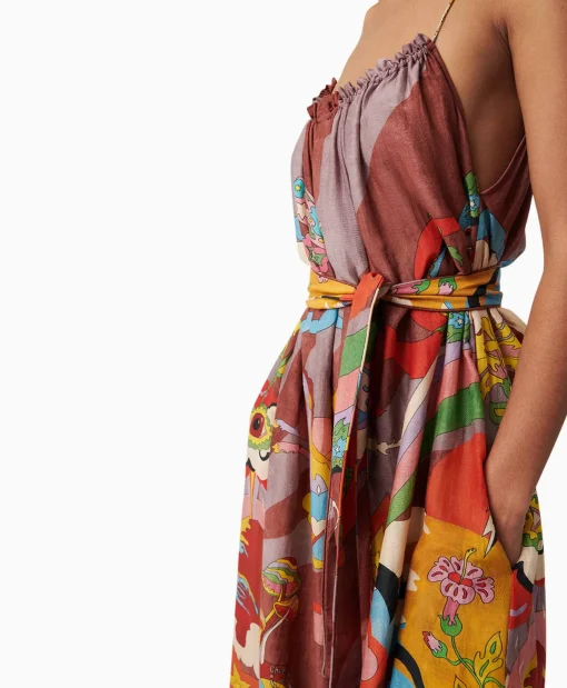 Dames Chufy Bruiloftskleding*Maxi Jurk Rain Bordeaux