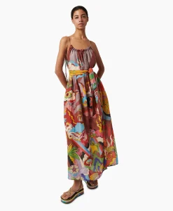 Dames Chufy Bruiloftskleding*Maxi Jurk Rain Bordeaux