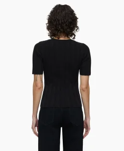 Dames Closed T-Shirts & Tops*Top Crew Neck Short Sleeve Zwart