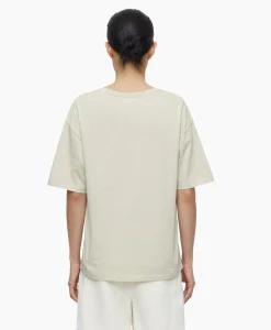 Dames Closed T-Shirts & Tops*T-Shirt Korte Mouw V-Neck Short Sleeve Ivoor / Naturel