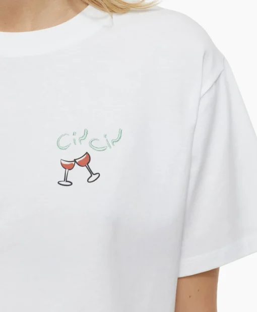 Dames Closed T-Shirts & Tops*T-Shirt Korte Mouw Printed Wit
