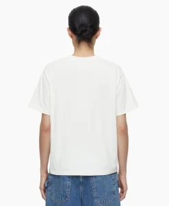 Dames Closed T-Shirts & Tops*T-Shirt Korte Mouw Printed Ecru