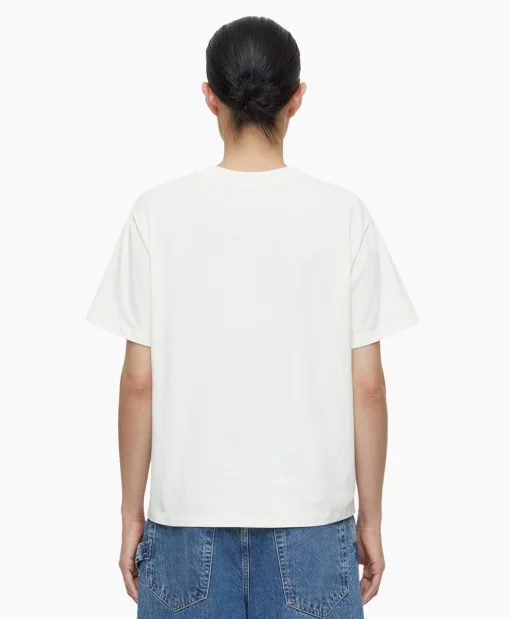 Dames Closed T-Shirts & Tops*T-Shirt Korte Mouw Printed Ecru
