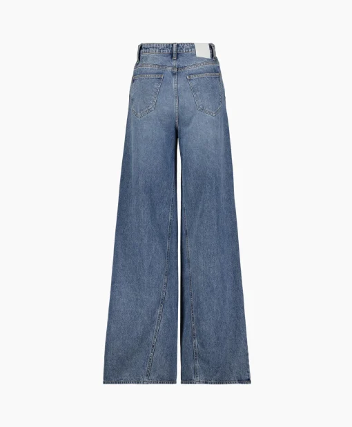 Dames Co'couture Broeken*Co'Couture Jeans Vika Long Wide Seam Licht Blauw