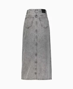 Dames Co'couture Rokken*Co'Couture Midi Rok Vika Asym Slit Grijs
