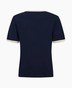 Dames Co'couture T-Shirts & Tops*Co'Couture T-Shirt Korte Mouw Edge Donker Blauw