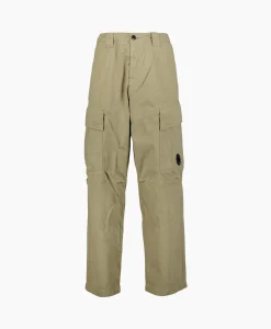 Heren Cp Company Broeken*Cargobroek Microreps Loose Cargo Licht Groen