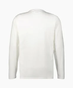 Heren Cp Company T-Shirts*Longsleeve Mercerized Jersey Wit