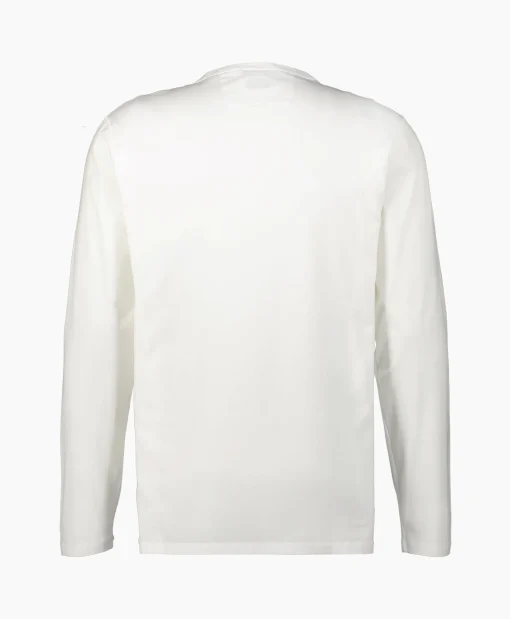 Heren Cp Company T-Shirts*Longsleeve Mercerized Jersey Wit