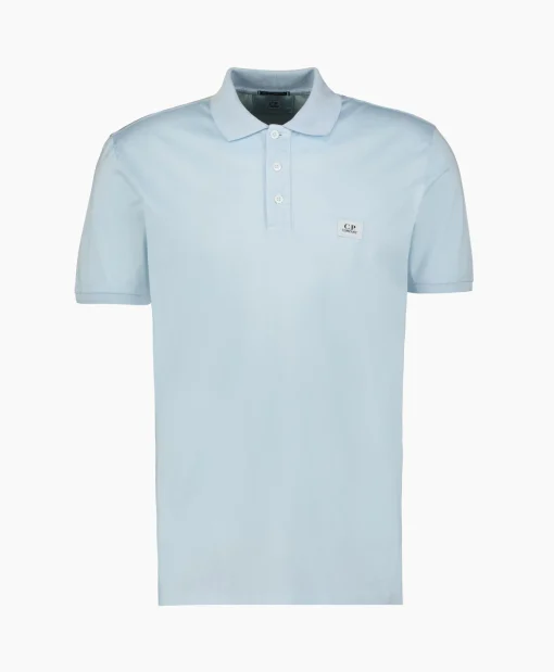 Heren Cp Company Polo's*Polo Mercerized Jersey Licht Blauw