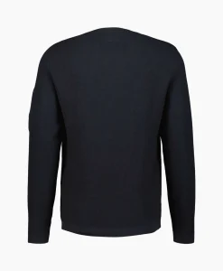 Heren Cp Company Truien*Pullover Sea Island Lens Ribbed Knit Donker Blauw