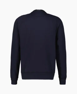 Heren Cp Company Truien*Sweater Light Fleece Logo Donker Blauw