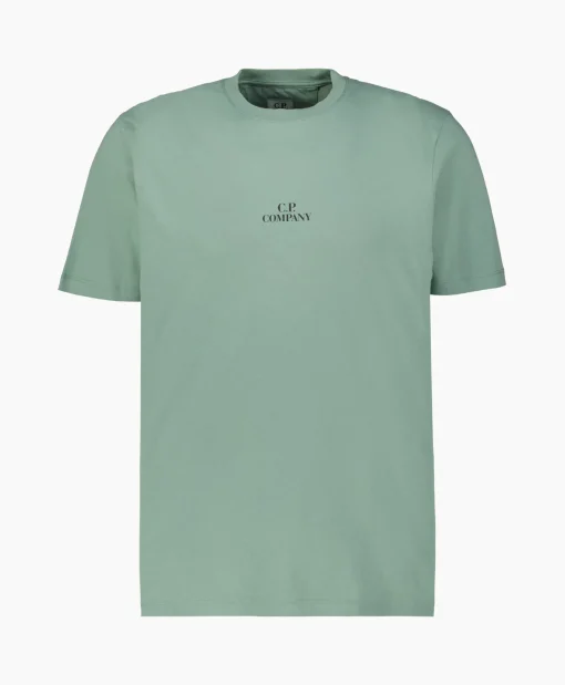 Heren Cp Company T-Shirts*T-Shirt Jersey Graphic Licht Groen