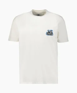 Heren Cp Company T-Shirts*T-Shirt Korte Mouw Jersey Artisanal British Sailor Wit